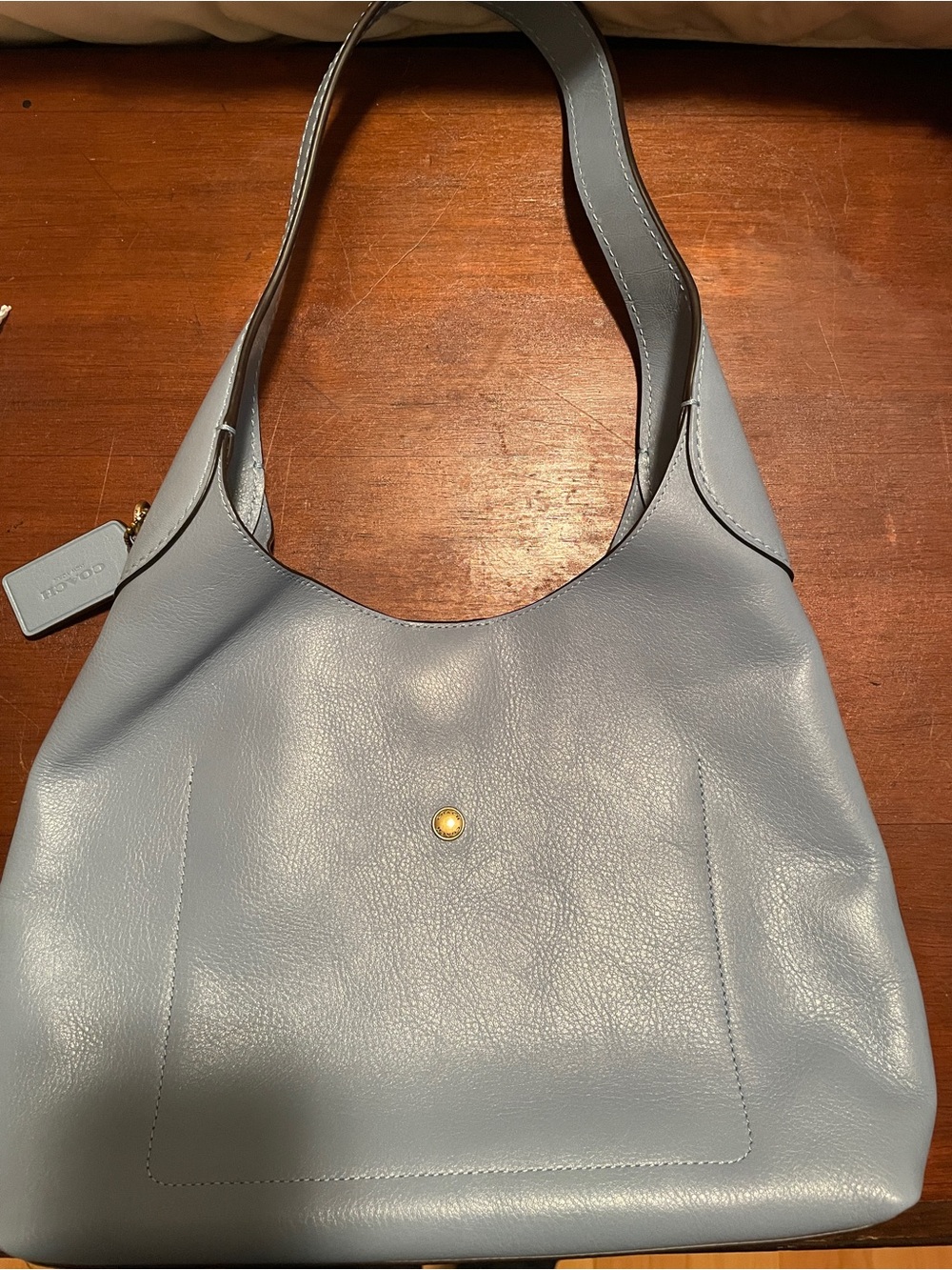 Coach Blue Leather Shoulder Bag